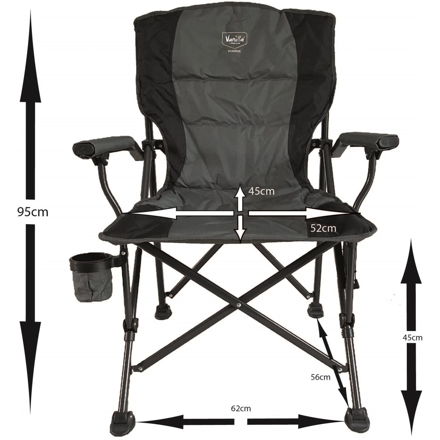 Vanilla Leisure Vesuvius Folding Heated Camping Chair + FREE Power Bank - Image 2