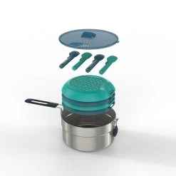 Quechua Hiker's Camping Stainless Steel Cooking Set MH100 4 Person (2.6 L)