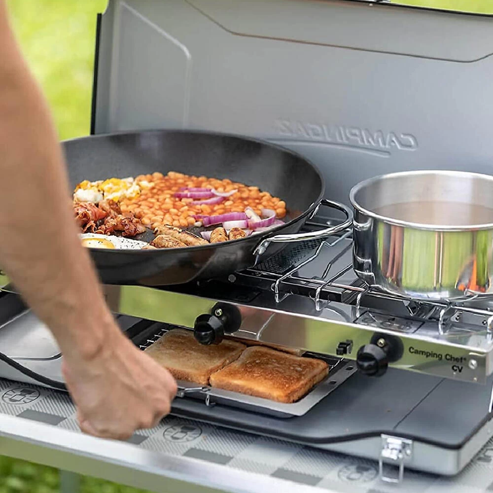 Campingaz Double Burner And Grill Chef Folding CV Stove - Image 4