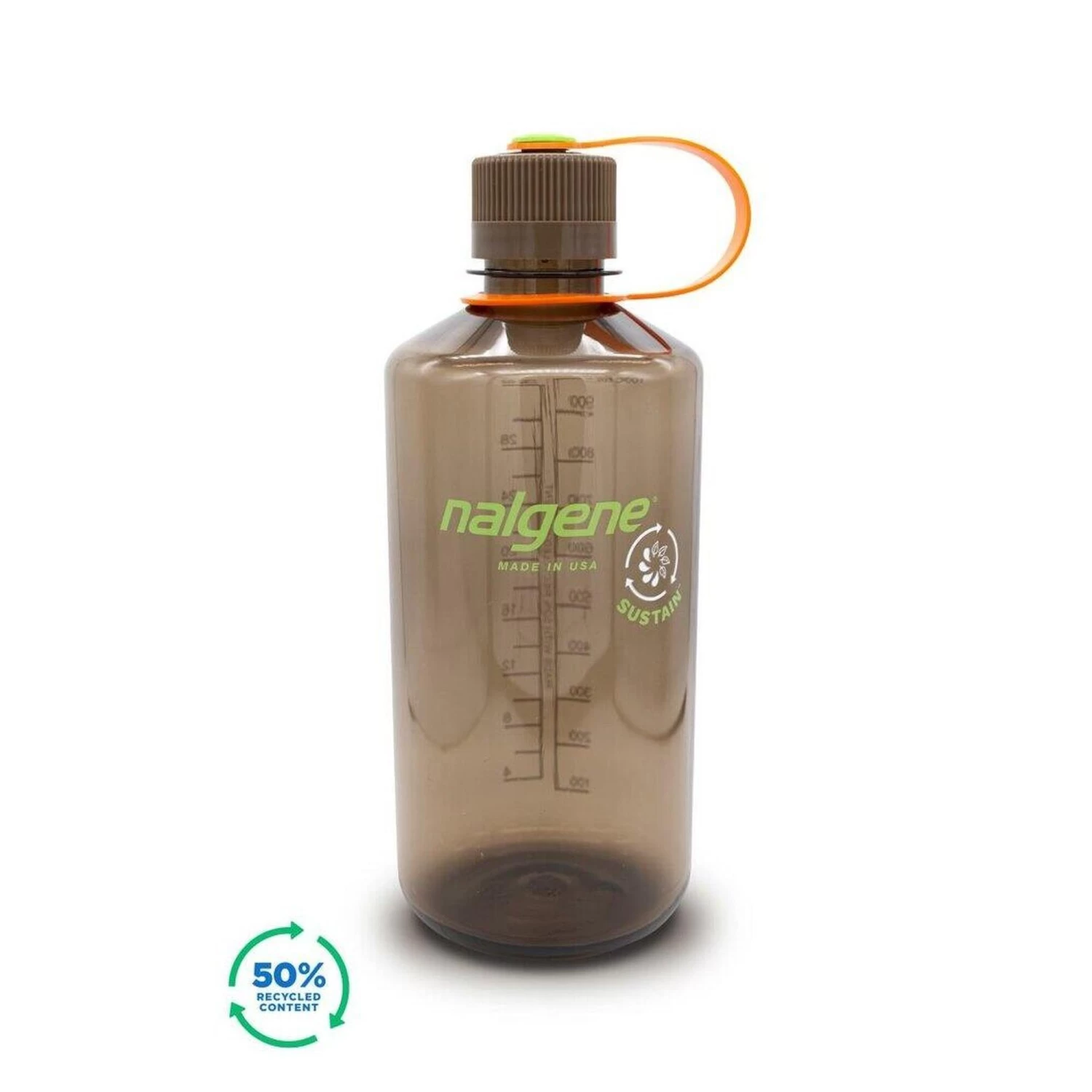 Nalgene 1L Narrow Mouth Sustain Water Bottle - Made From 50% Plastic Waste - Image 9