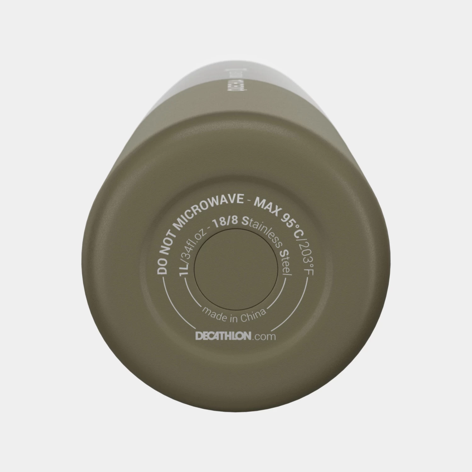 Quechua Isothermal Stainless Steel Hiking Flask MH500 1 L Khaki - Image 10