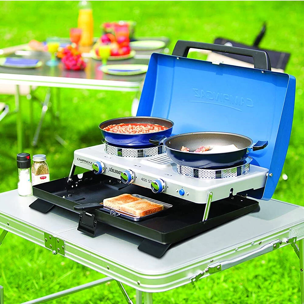 Campingaz Xcelerate 400 ST Double Burner & Toaster Portable Camping Stove - Image 2