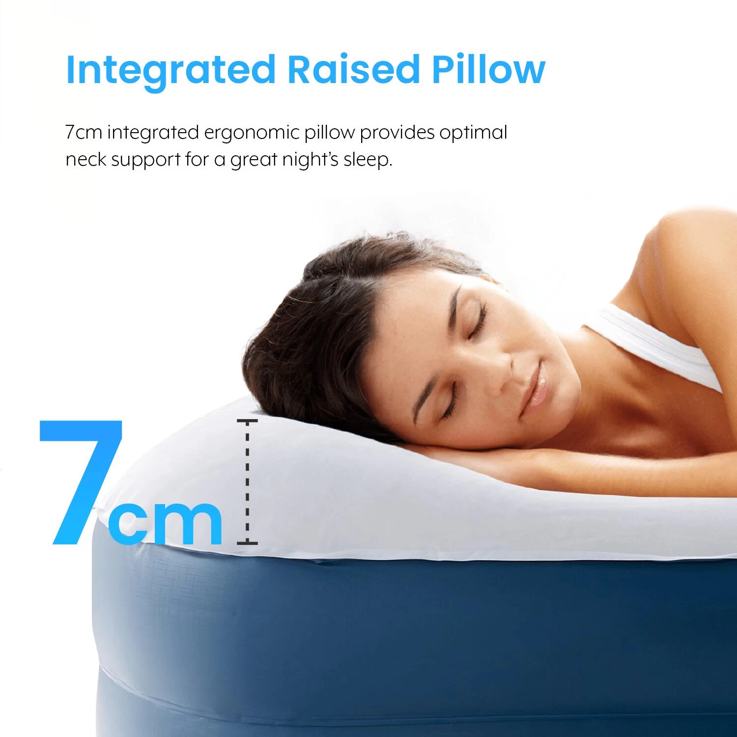 King Comfort Plus Air Bed – Navy/White - Image 5