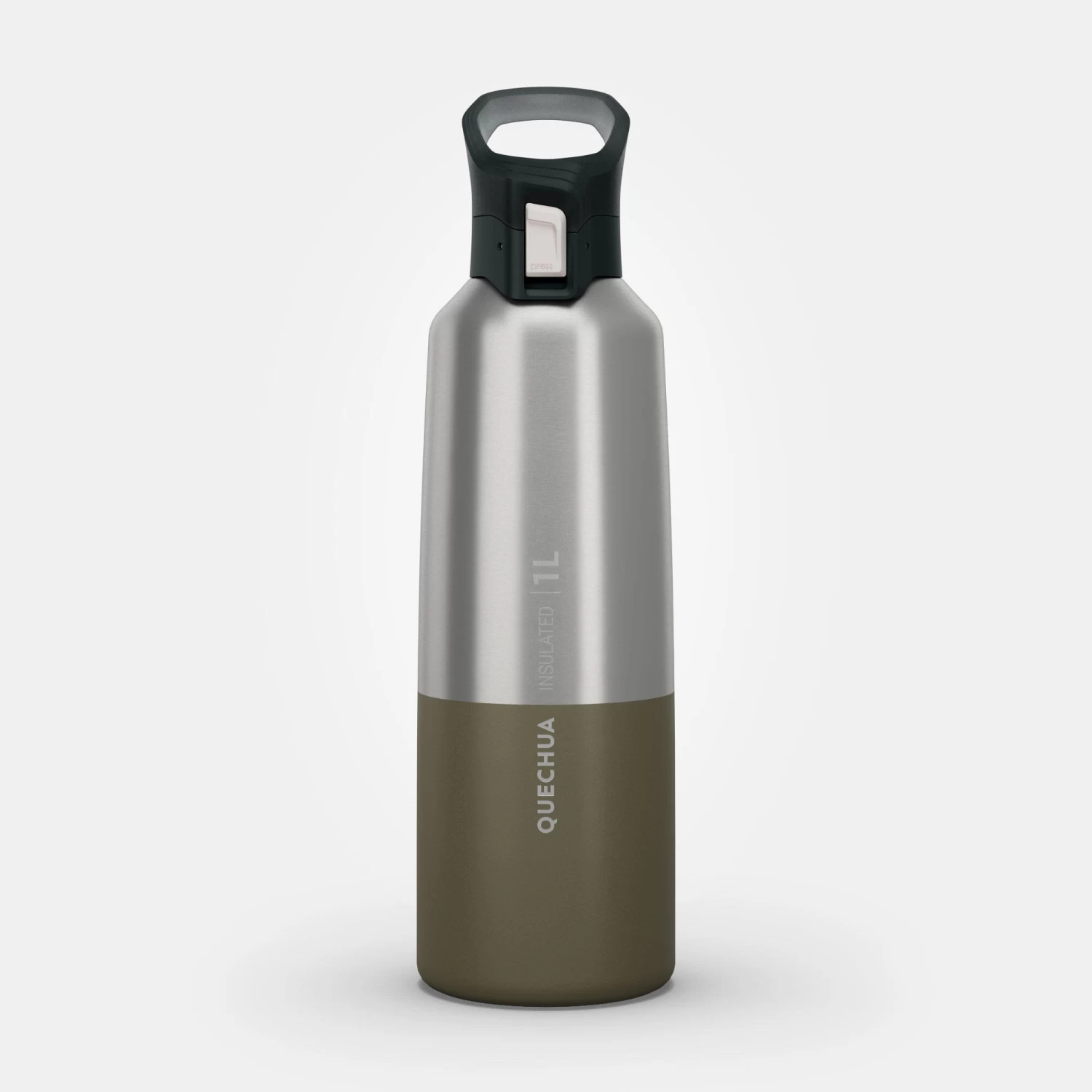 Quechua Isothermal Stainless Steel Hiking Flask MH500 1 L Khaki - Image 12
