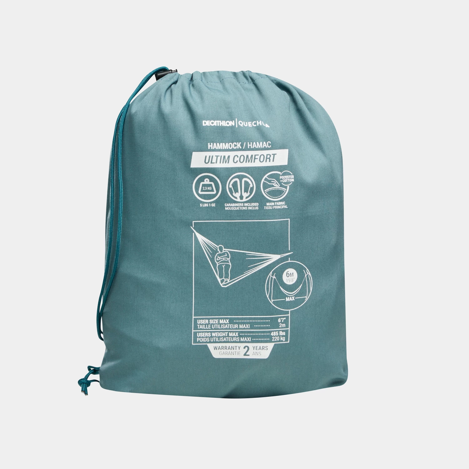 Quechua Two-person Polycotton Hammock - Ultim Comfort 350 X 180 Cm - Image 8