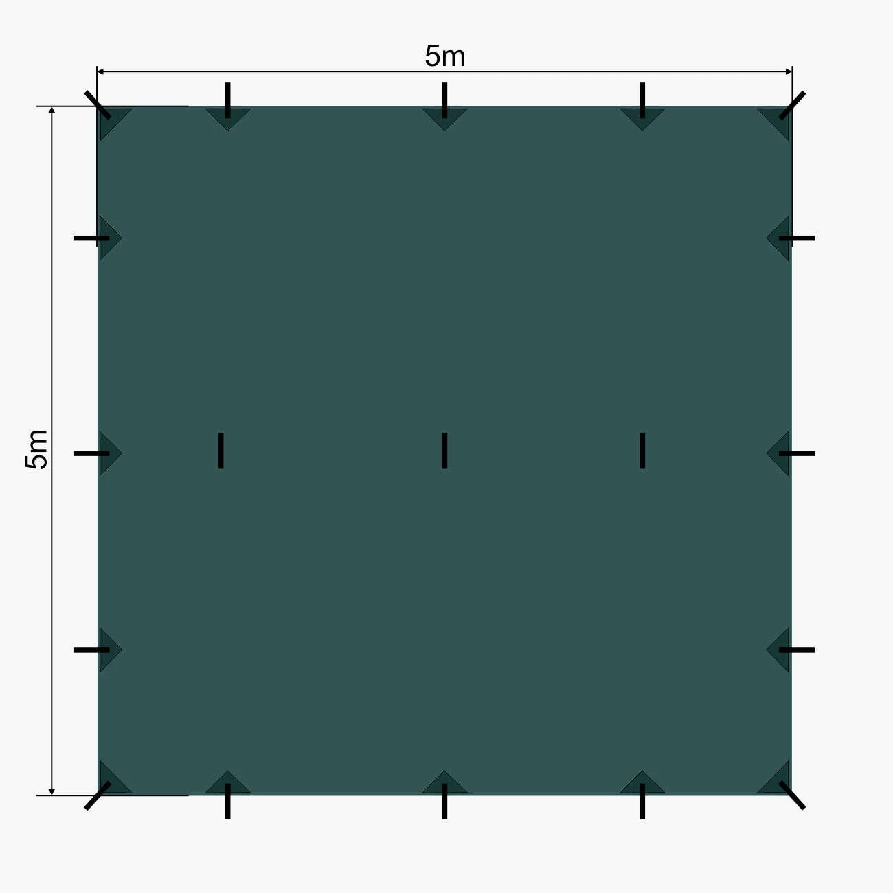 Lomo 5m X 5m Bushcraft Tarp - Image 3