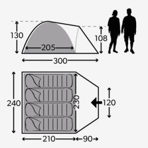 Kampa Brighton 4 Berth Tent - Image 2