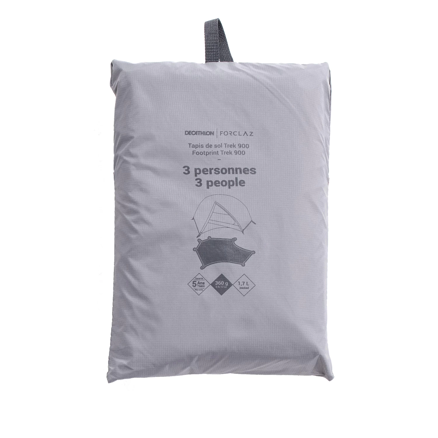 Ultralight Tent Groundsheet For 3 People - Orange - Image 3